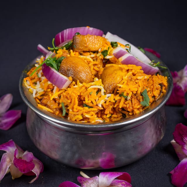 Mushroom Biryani.