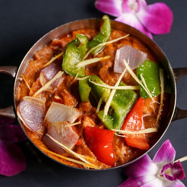 Kadhai Mushroom Curry.