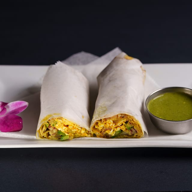 Achari Aloo Kathi Roll.