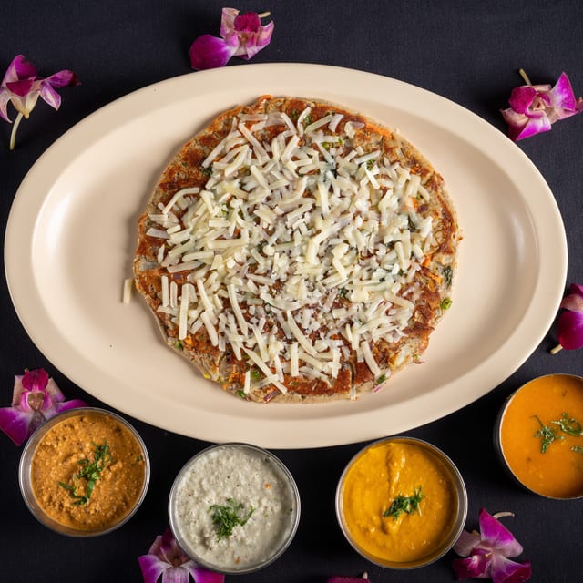 Cheese Vegetable Uttapam.